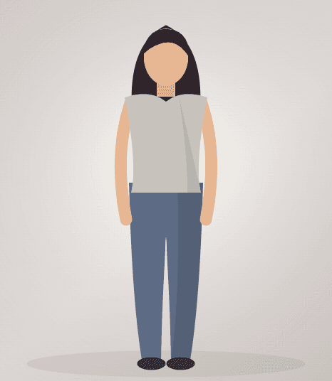 A saved full-body photo used as a Fitly body template